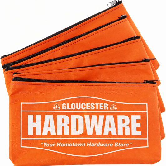 Orange Zipper Pencil Case – Durable Canvas Tool & School Pouch