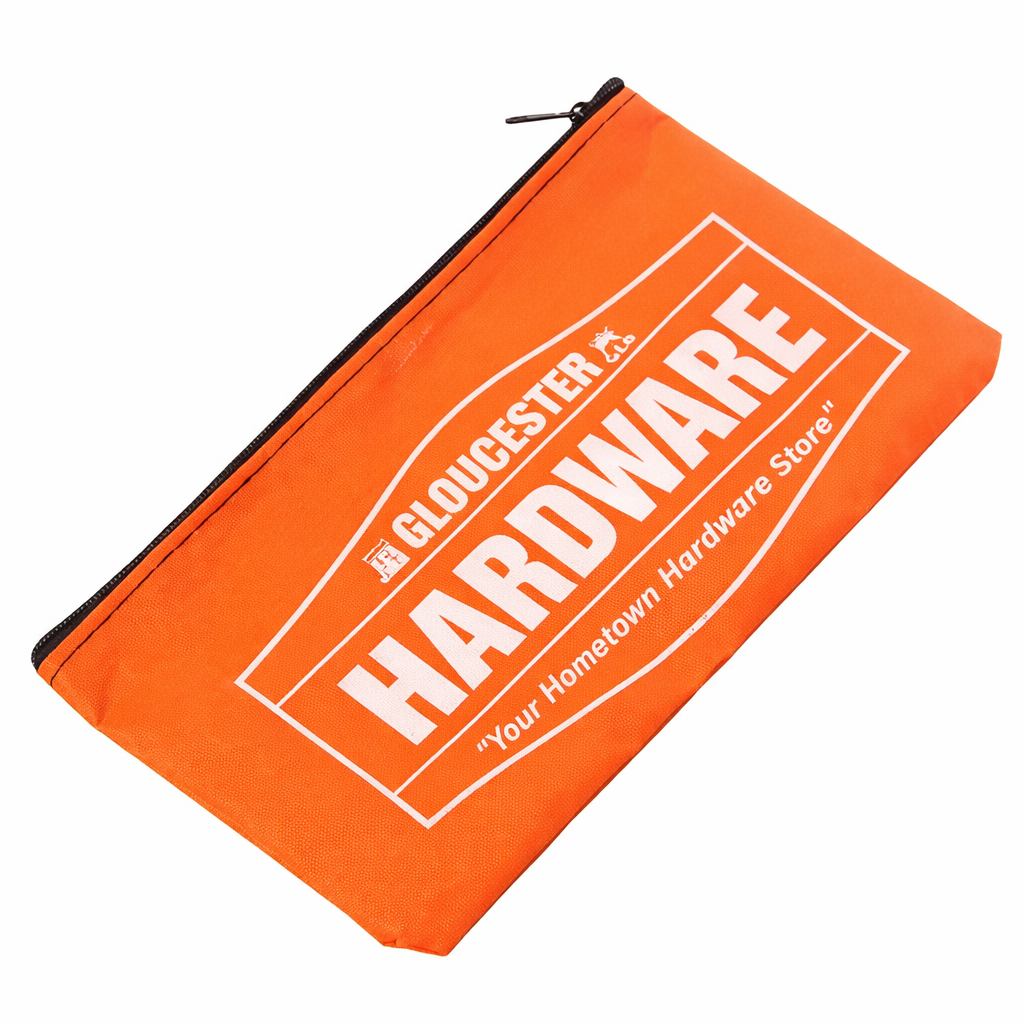 Orange Zipper Pencil Case – Durable Canvas Tool & School Pouch