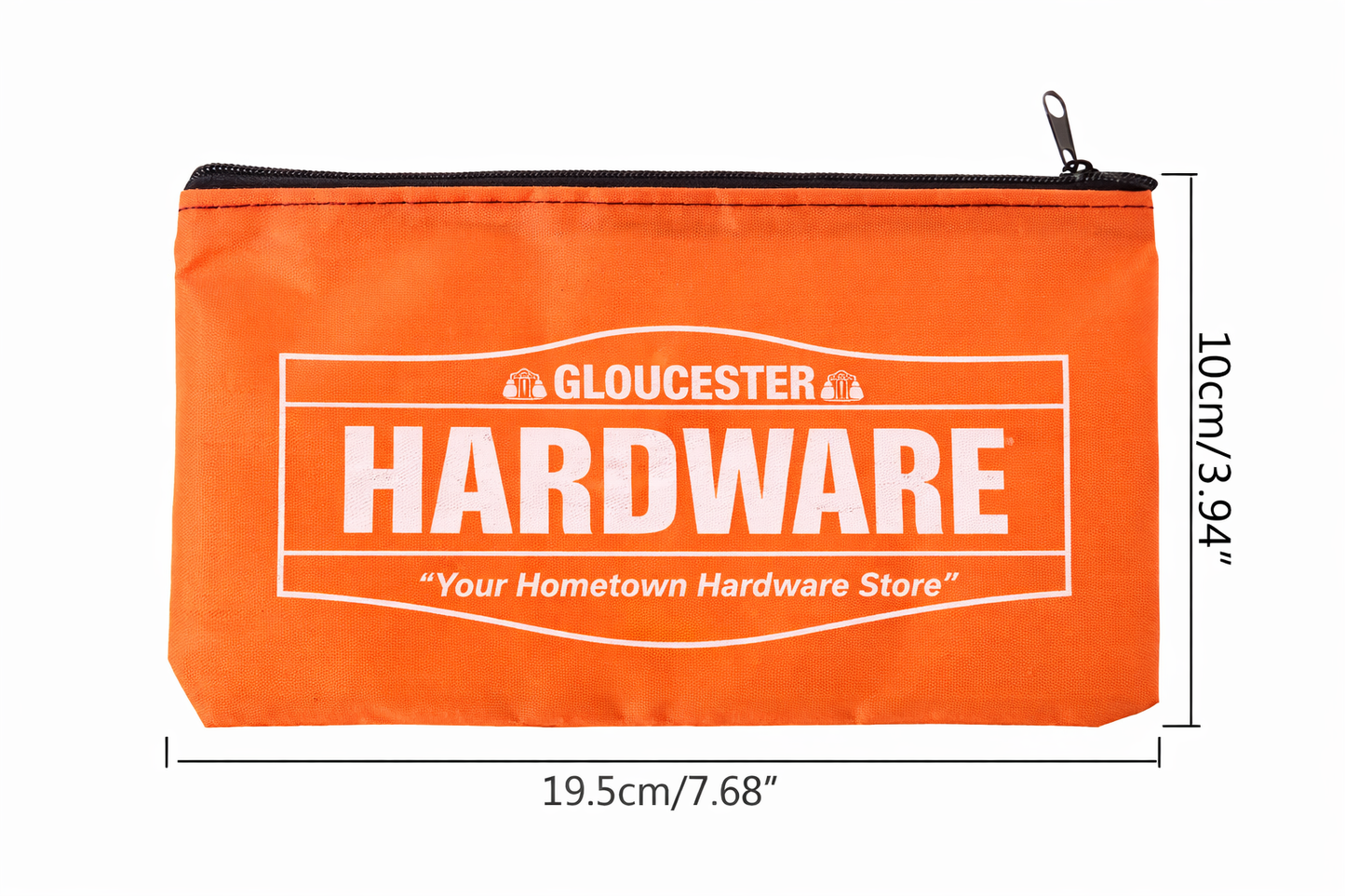Orange Zipper Pencil Case – Durable Canvas Tool & School Pouch