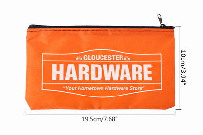 Orange Zipper Pencil Case – Durable Canvas Tool & School Pouch