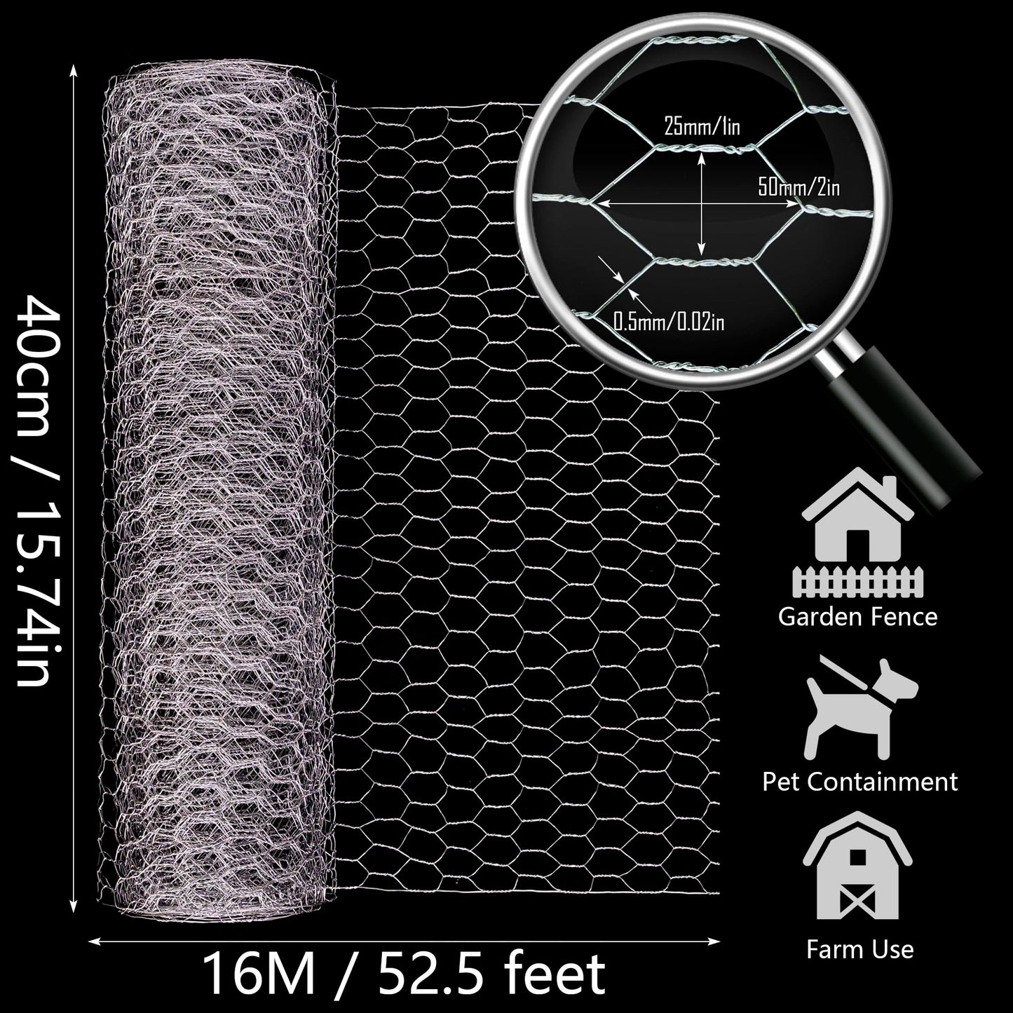 Galvanized Hardware Cloth Roll – Heavy Duty Wire Mesh for Garden & Fence